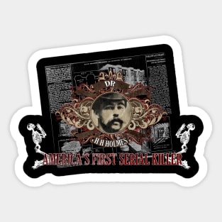 H H Holmes Murder Hotel Design Sticker